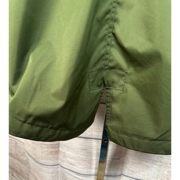 Time and Tru Women’s Green Windbreaker Jacket XL Hooded Zip Up Drawstring Waist - Picture 3 of 10